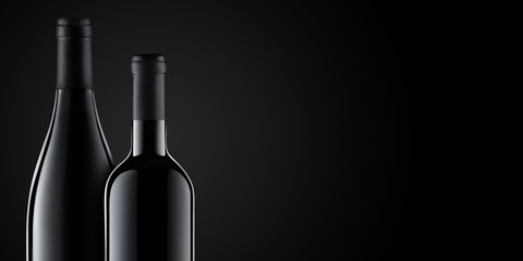 Template concept two wine bottle for your design and advertising company promotion your of product...