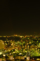 Yokkaichi factory night view