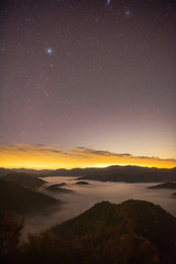 sea of clouds and lots of stars in Japan