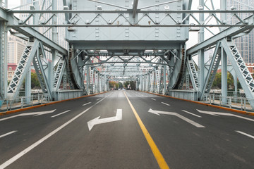 Fototapeta na wymiar The landmark bridge in Tianjin, China - Jiefang Bridge