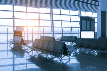 A brand new departure lounge at the airport