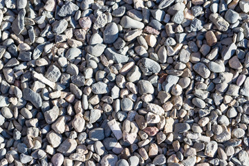Background with rubble small stone. Rocks for construction