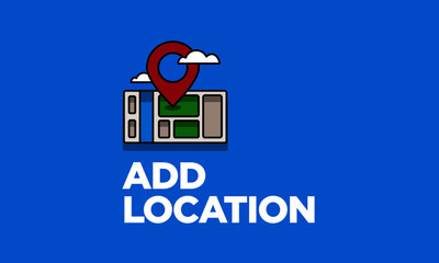 Add Location Pin with Map Vector Illustration