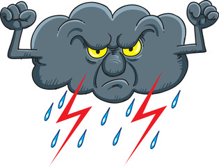 Cloud with Rain and Lightning