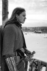 Defender the young warrior in armor