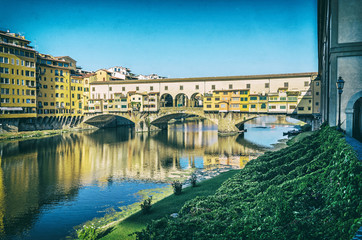 Ponte Vecchio and Arno, Florence, Italy, analog filter