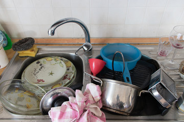 Dirty utensil on the kitchen