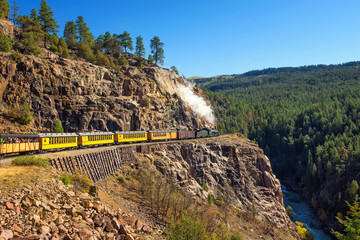 Historic steam engine train in Colorado, USA