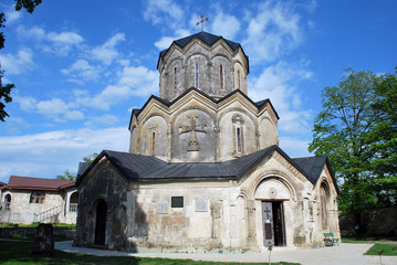 Fototapeta na wymiar The Nativity Cathedral in Katskhi, Georgia