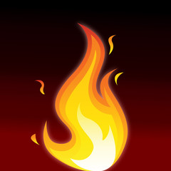 Fire digital vector design. Flame vector design illustration