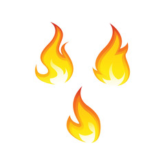 Isolated fire set vector