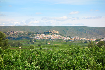 Montesa skyline village and castle Valencia