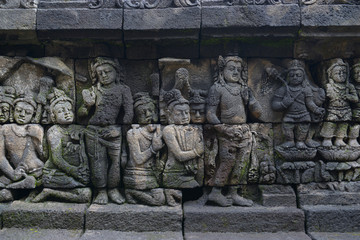 Borobudur on wall details background