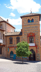 Fototapeta na wymiar Sofer square facade in Toledo Spain