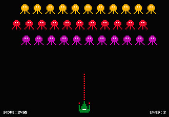 Cosmic invaders game