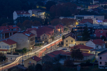 catoira village at night