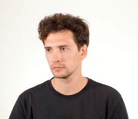 Obraz premium Wytnij portret profilowy młodego człowieka