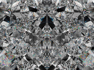 diamond structure extreme closeup and kaleidoscope