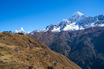 Fototapeta premium Everest, Lhotse and Ama Dablam summits