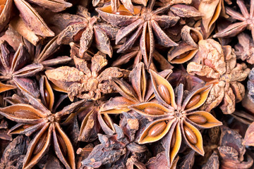 badjan or anise, full frame, closeup, background