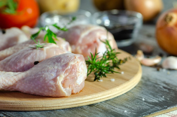 Raw chicken legs - ready for cooking