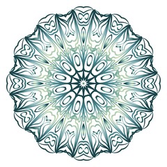 Flower coloring Mandala. decorative elements. Oriental pattern, vector illustration. Indian, moroccan, mystic, ottoman motifs.