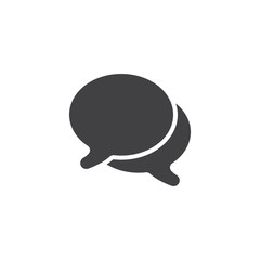 Dialogue speech bubbles vector icon. filled flat sign for mobile concept and web design. Chat message simple solid icon. Conversation symbol, logo illustration. Pixel perfect vector graphics