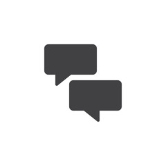Communication speech bubbles vector icon. filled flat sign for mobile concept and web design. Chat message simple solid icon. Conversation symbol, logo illustration. Pixel perfect vector graphics