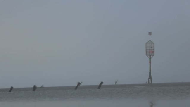 Rettungsbake in der Nordsee