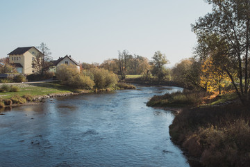 Obraz premium Beautiful scenery of the small town of Cham, Bavaria, Germany