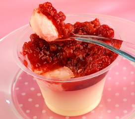 RASPBERRY PANNA COTTA