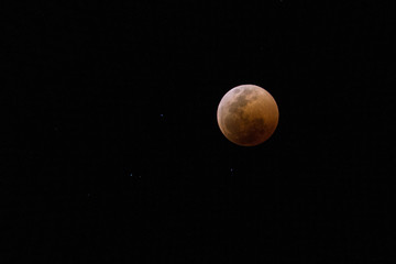 Obraz na płótnie Canvas bloodmoon moon stars night lunar eclipse