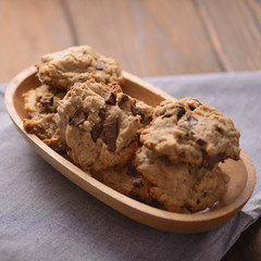 homemade cookies with chocolate