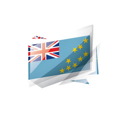 Tuvalu flag, vector illustration on a white background