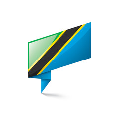 Tanzania flag, vector illustration on a white background