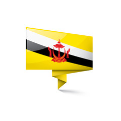 Brunei flag, vector illustration on a white background