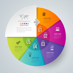 Infographics design vector and business icons with 5 options.