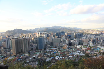 Obraz premium The Skyline of Seoul, Capital of South Korea