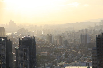 Pollution in Seoul, South Korea