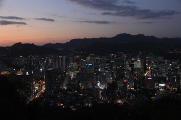 Night View of Seoul’s Skyline, South Korea