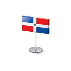 Dominicana flag, vector illustration on a white background