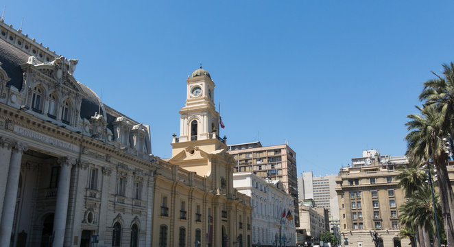 The Royal Court Palace (Museo Histórico Nacional in Spanish), on plaza de Armas in Santiago de Chile.