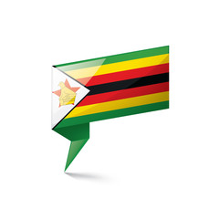 Zimbabwe flag, vector illustration on a white background