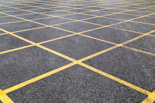 no parking yellow cross line no parking yellow cross line on asphalt road