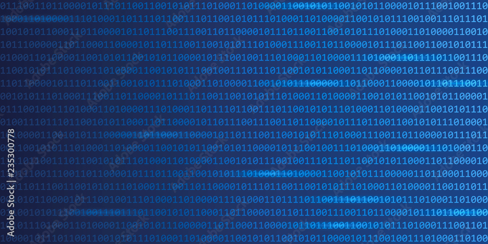 Poster blue digital binary code web technology background vector illustration eps10