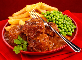FAGGOTS, CHIPS AND PEAS