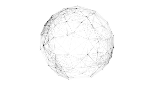 Global network animation on white background connected points seamless loop