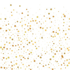 Gold stars random luxury sparkling confetti. Scatt