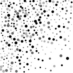 Scattered random black dots. Dark points dispersio