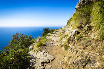 Fototapeta na wymiar Beautiful views from path of the gods, Amalfi coast, Campagnia region